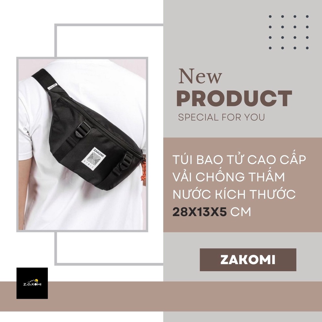 Túi nao tử nam ZAKOMI ZTBT01 vải cao cấp chống thấm nước - Bảo hành 12 tháng