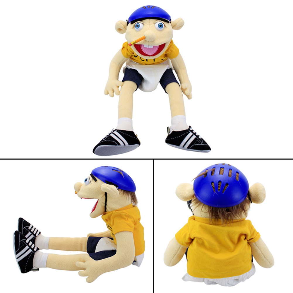 60 cm lớn vui nhộn jeffy cậu bé rối tay trẻ em cho huggy wuggy sang trọng búp bê mềm đạo cụ bữa tiệc giáng sinh quà tặng trẻ em