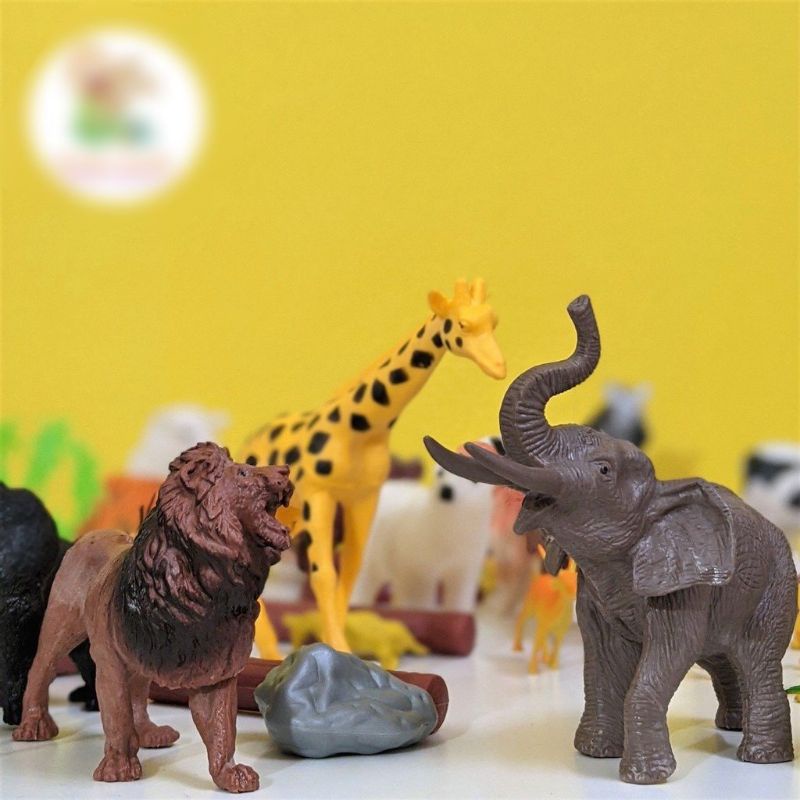 BỘ MÔ HÌNH ĐỘNG VẬT, THÚ RỪNG 58 CHI TIẾT (loại không MÙI)