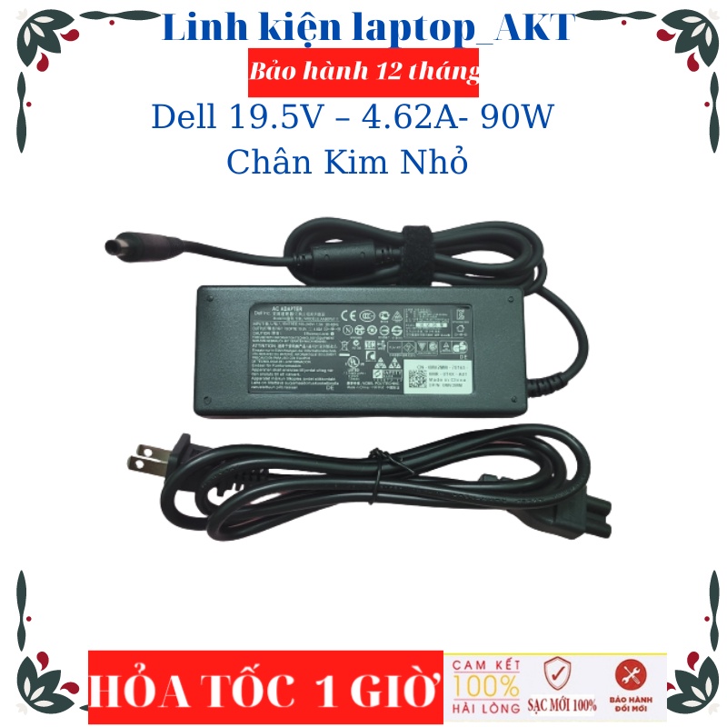 Sạc laptop Dell 19.5V – 4.62A- 90W- ZIN chân kim nhỏ 4.5*3.0mm DELL 5568 3558 3458 3559 5458 5759