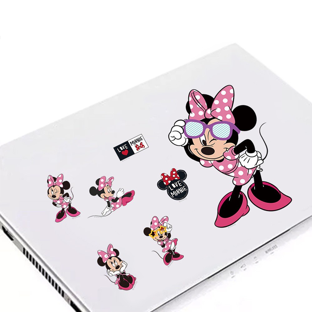 Sticker Dán Tường Họa Tiết Hoạt Hình Mickey Minnie Dễ Thương Chống Thấm Nước Diy81