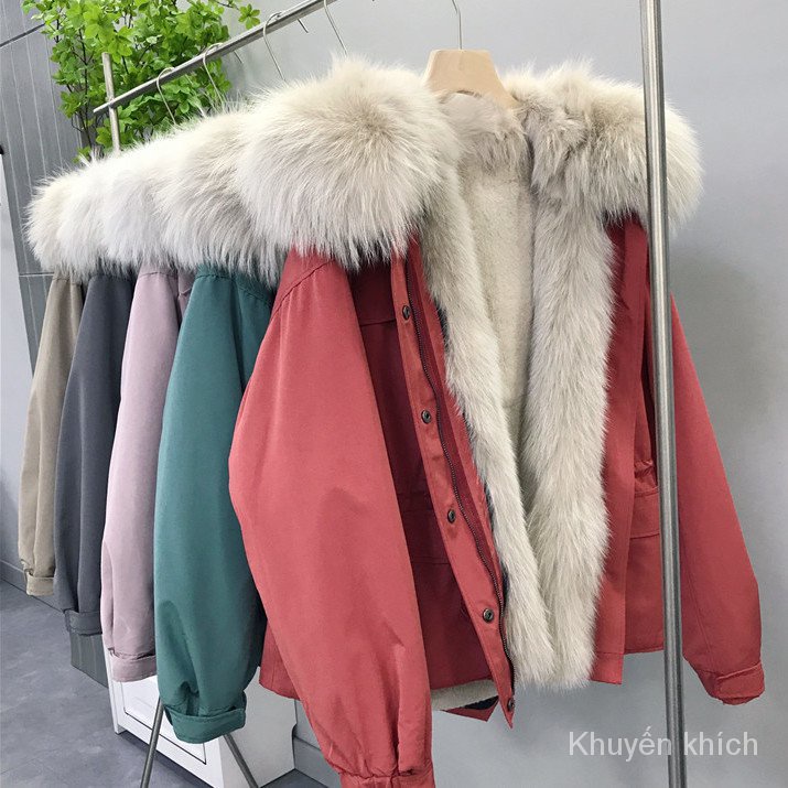 Áo khoác giả lông cáo thời trang cho nữ năm 2021