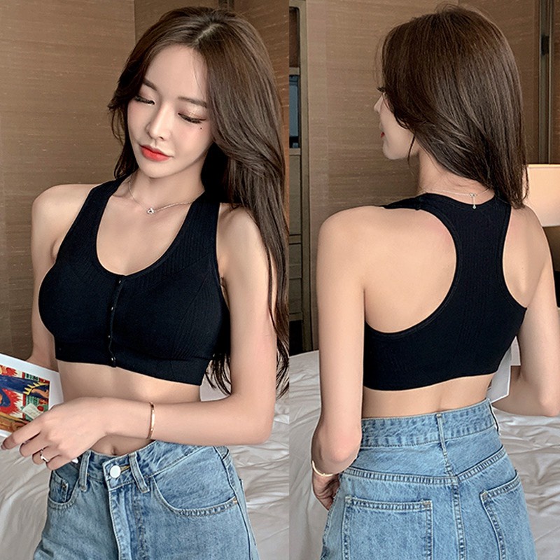 Áo Bra Thun Tăm Khuy Cài Trước Siêu Hot 0322