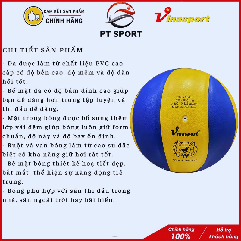 Bóng Chuyền Thăng Long da PVC 5030,5020 tặng bơm tay mini+ túi lưới đựng bóng + kim bơm tiêu chuẩn CHÍNH HÃNG