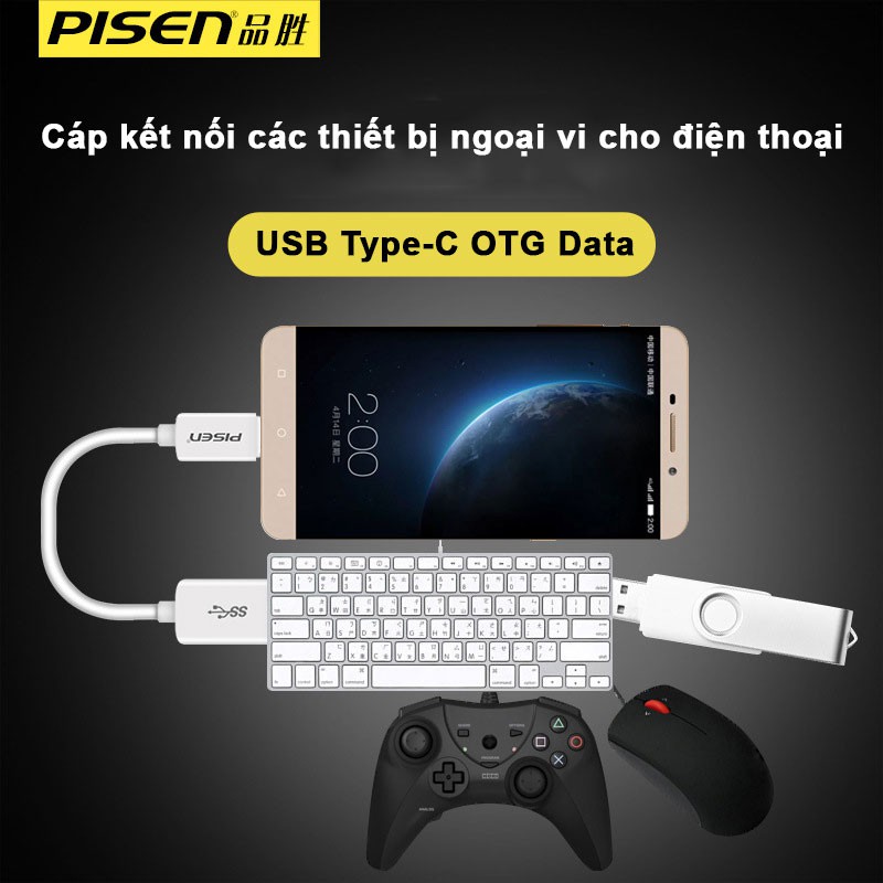 Cáp sạc OTG cổng type C kết nối thiết bị ngoại vi cho điện thoại