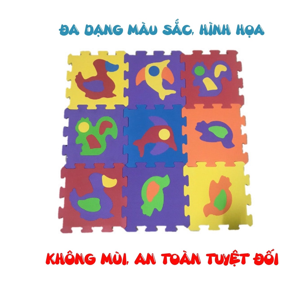 Thảm Xốp 30*30*1.2cm Ghép Hình Vui Nhộn Cho Bé Hàng Xuất Dư Không Mùi An Toàn Tuyệt Đối