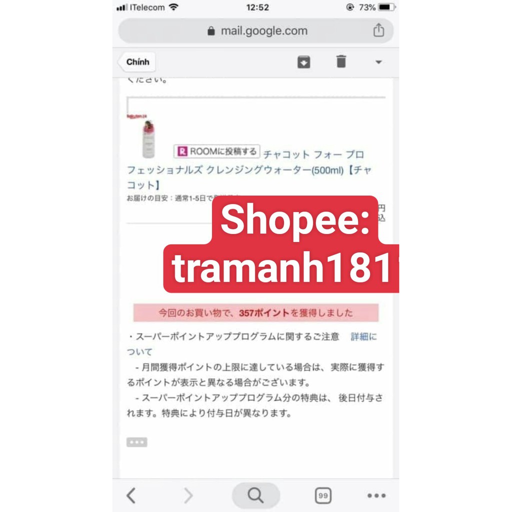 [Mã 44FMCGSALE1 giảm 10% đơn 250K] (CÓ SẴN- ĐỦ BILL) Nước tẩy trang Chacott For Professionals 500ml | BigBuy360 - bigbuy360.vn