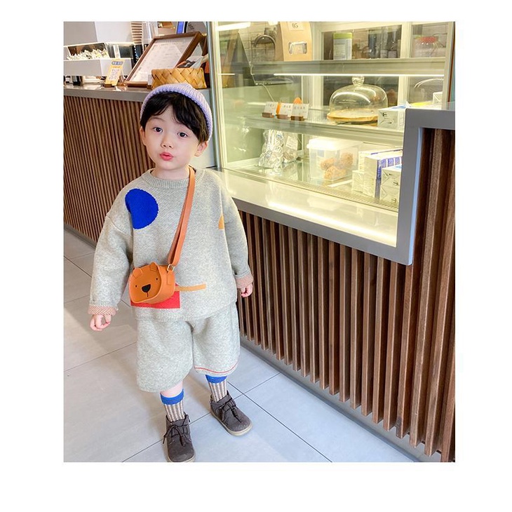 Túi Đeo Chéo Hình Gấu Hoạt Hình Dễ Thương Phong Cách Hàn Quốc Cho Bé