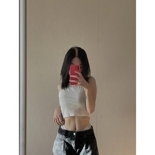 [Hàng order Shein] Áo yếm croptop màu trơn form basic