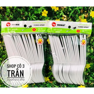 Nĩa nhựa cao cấp 24 cái HOFACO HPB49 - Nĩa nhựa sử dụng 1 lần Hồng Phát