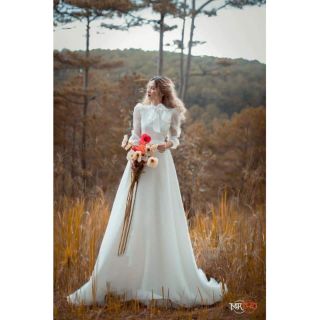 Bigsize - váy công chúa / váy cưới cổ nơ tiểu thư - hàng thiết kế