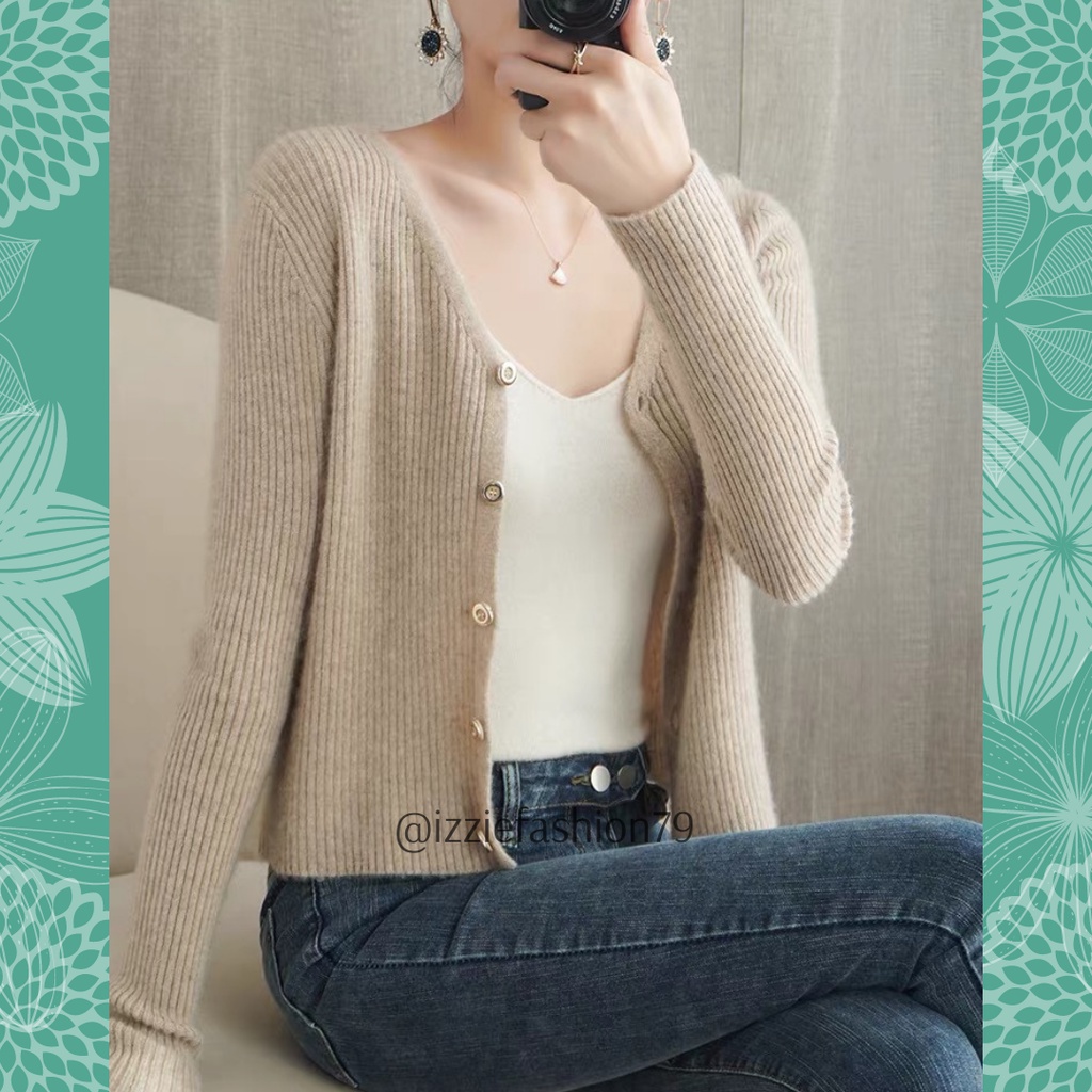 Áo cardigan mùa thu đến rồi 2022 Izzie A127, form co giãn freesize dưới 60kg chất len êm, thân thiện với da
