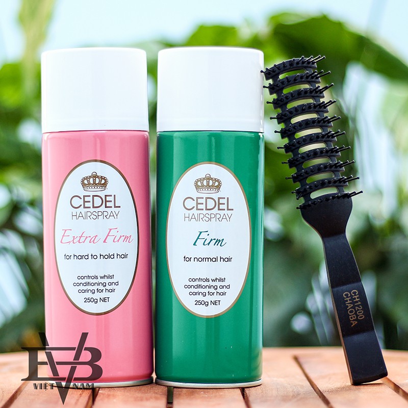 [Hàng Úc] Gôm xịt tóc CEDEL HAIRSPRAY Dưỡng &amp; Bảo vệ tóc - Keo xịt tóc tạo kiểu nam nữ + Tặng lược tạo kiểu cao cấp