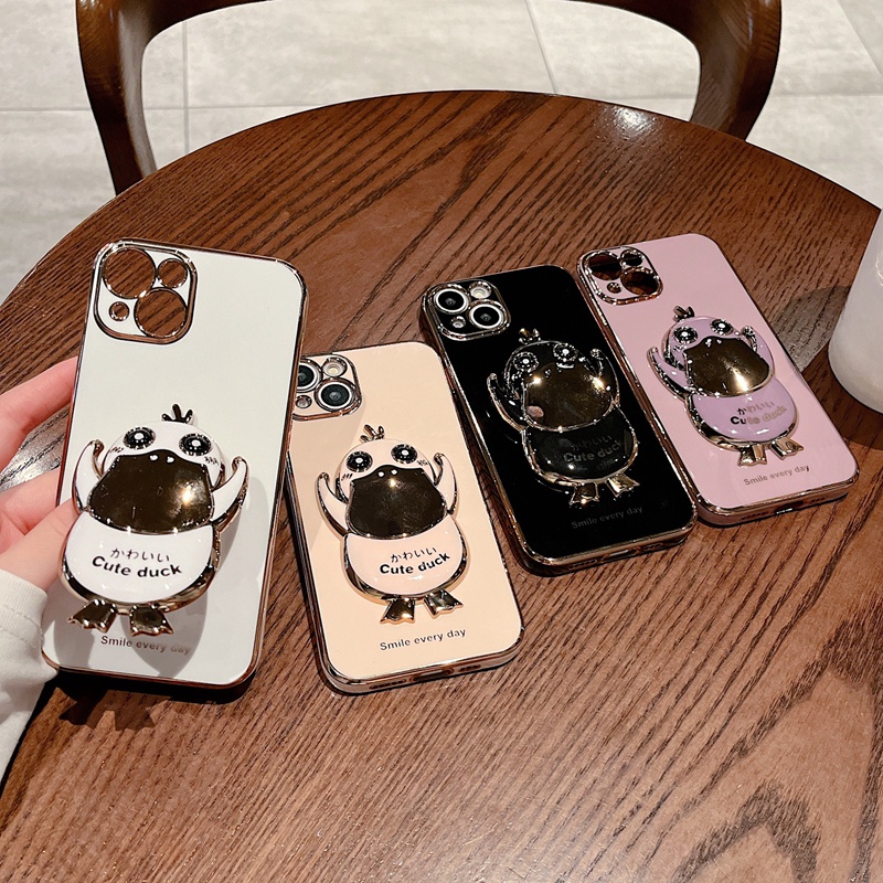 Ốp Điện Thoại Mềm Có Giá Đỡ Và Dây Đeo Ngắn Dễ Thương Cho OPPO Reno 8t 8 8z 7 4G 7z 6 6z 5G