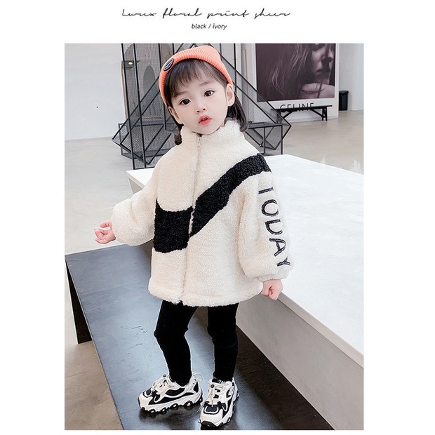 ✻Áo Khoác Cotton Xinh Xắn Dành Cho Bé✻Áo Khoác Giả Lông Cừu Dày Dặn Giữ Ấm Phong Cách Phương Tây Thời Trang Thu Đông Cho Bé Trai Và Gái