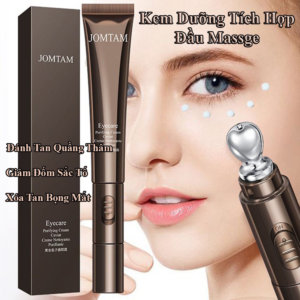 Kem Dưỡng Mắt Tích Hợp Máy Rung Massage JOMTAM Giảm Quầng Thâm Bọng Mắt - Eyecare Electric Eye Cream