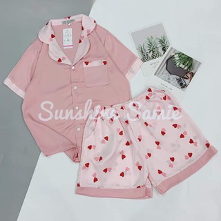 Pijama lụa, Bộ pijama satin đùi tiểu thư,bộ mặc nhà đẹp