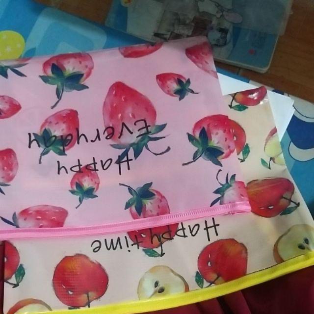 Túi đựng đồ tiện ích có khóa kéo hình trái cây