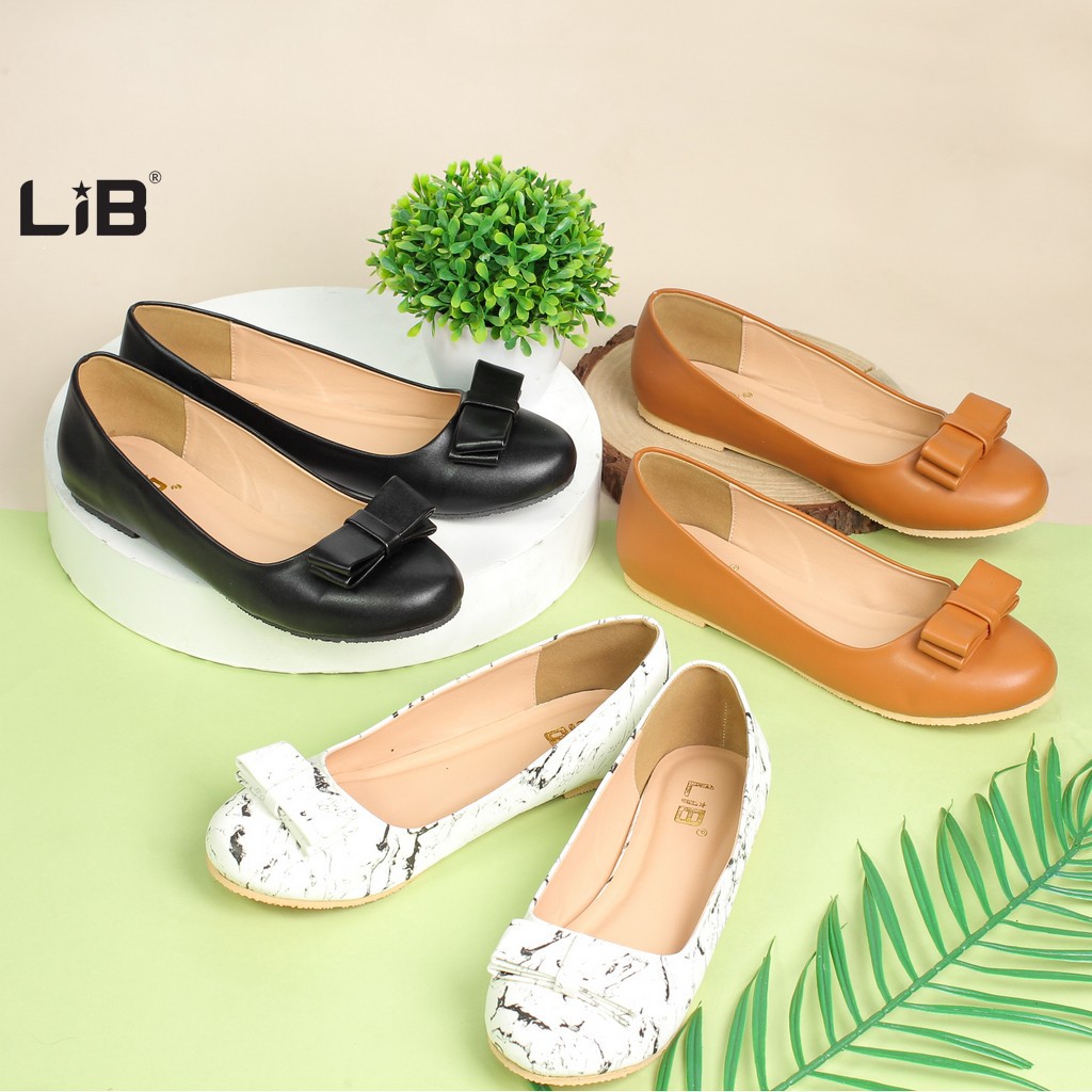 LiB - Giày Búp Bê Nữ Thời Trang Bệt Mũi Tròn Gắn Nơ S528 | BigBuy360 - bigbuy360.vn