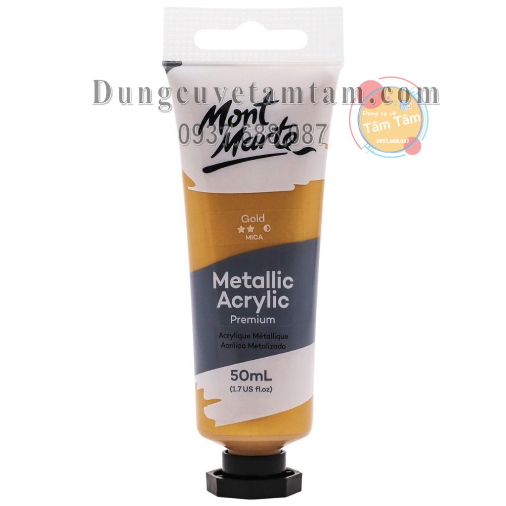 Màu Acrylic METALLIC và Acrylic FLUORO Mont Marte 50ml