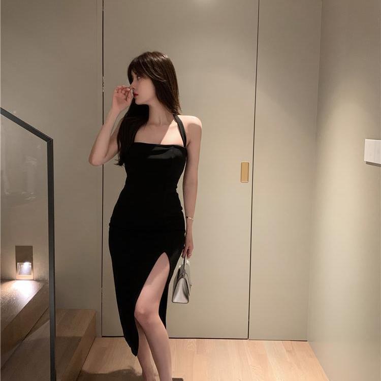 COZOK Đầm không tay thiết kế xẻ tà quyến rũ thời trang