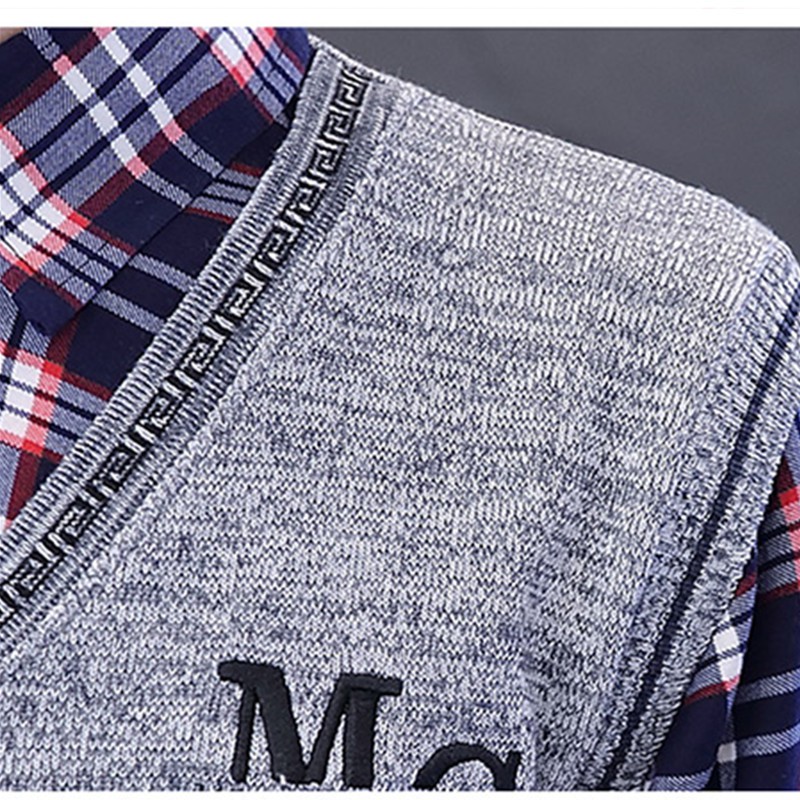 Áo Len Giả Hai Lớp Cổ Chữ V Thời Trang Thanh Lịch Cho Nam | BigBuy360 - bigbuy360.vn