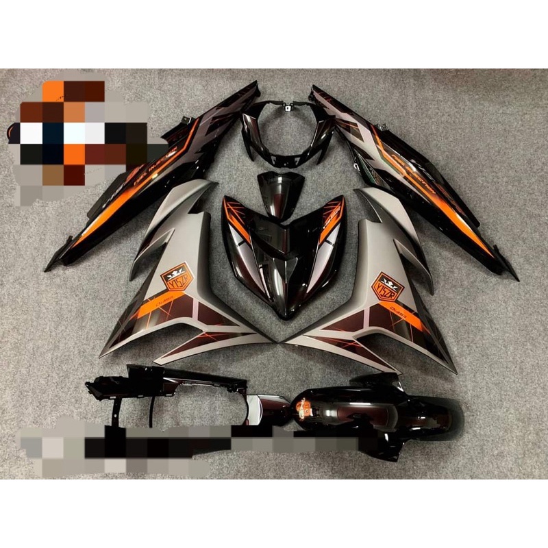 tem rời exciter 150 đen xám cam Y15ZR