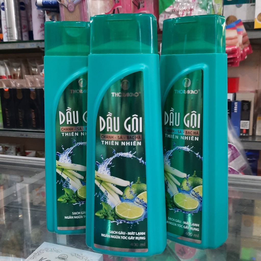 Dầu gội Chanh Sả Bạc Hà Thorakao 400ml