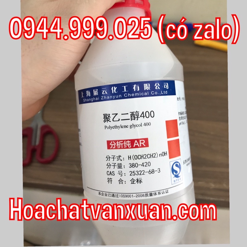 Hoá chất Polyethylene glycol PEG 400 CAS 25322-68-3 PEG400 lọ 500ml PEG-400