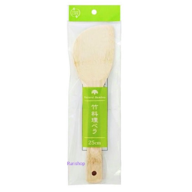 Muôi gỗ tre thiên nhiên/Sạn gỗ tre Nhật Bản (25cm)