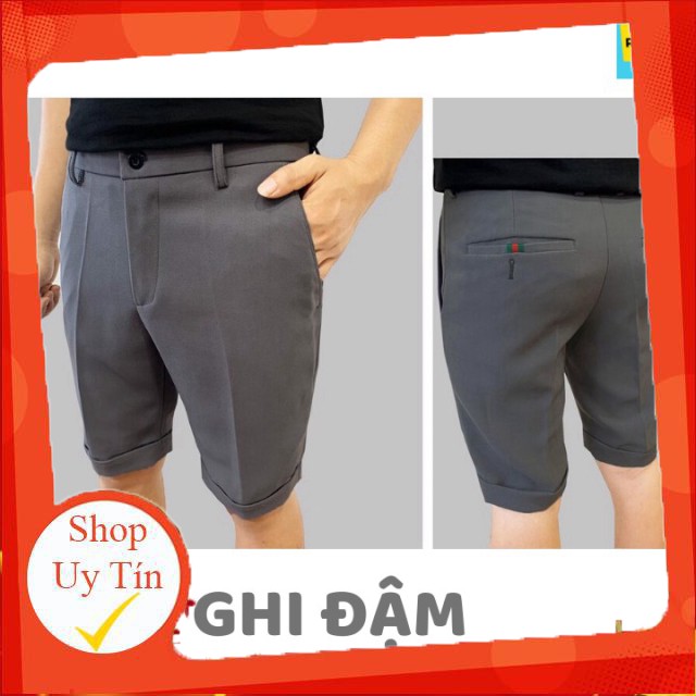 Quần tây âu nam vải co giãn, ống quần short ngắn (nhiều màu)