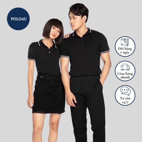 Áo Polo nam nữ cổ bẻ vải cá sấu Cotton xuất xịn, chuẩn form,sang trọng- lịch lãm POLO4U | BigBuy360 - bigbuy360.vn