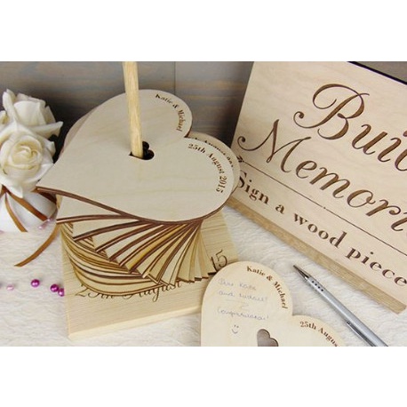 Set Thẻ Gỗ Ghi Lời Chúc Cdcd| Thao Wedding Guestbook
