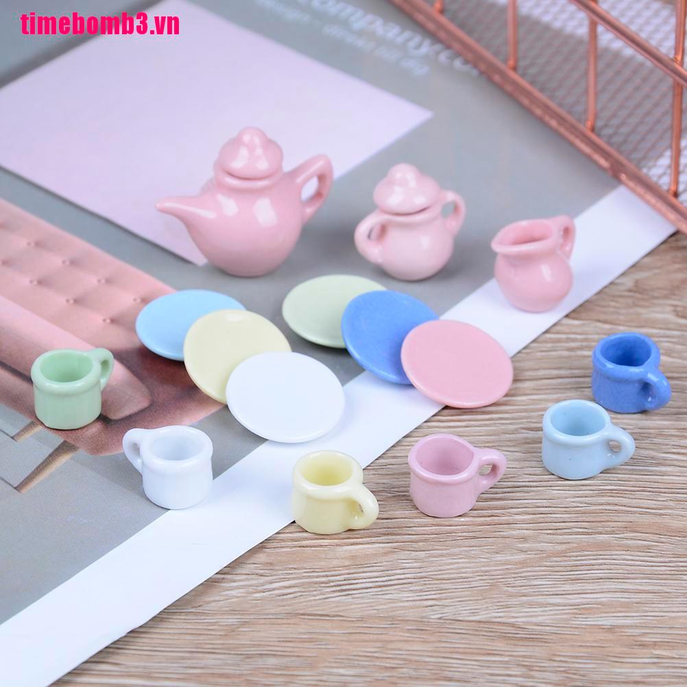 Set 15 Ấm Trà Mini Tỉ Lệ 1: 12 Trang Trí Nhà Búp Bê