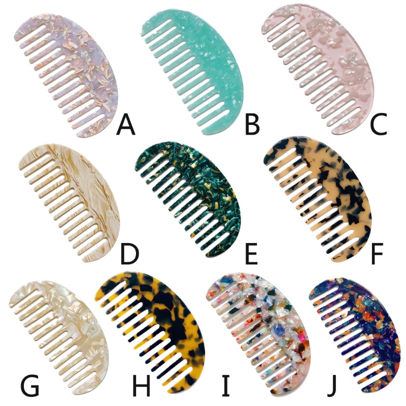 Lược Chải Tóc Răng Thưa Chống Tĩnh Điện Thiết Kế Họa Tiết Da Báo Phong Cách Pháp