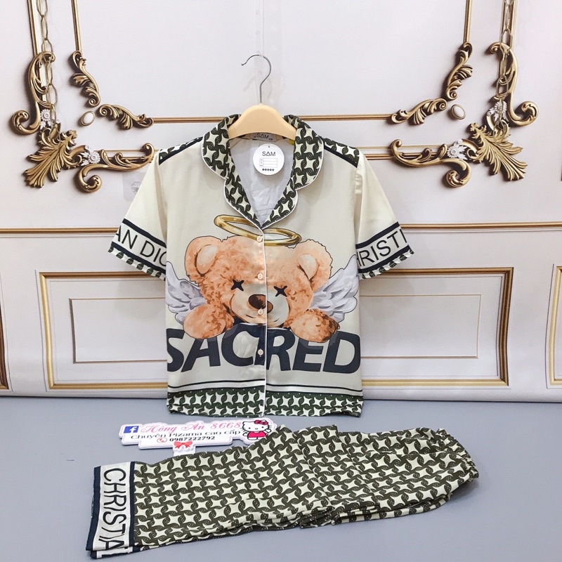 (Nhiều Mẫu Mới) Bộ Đồ Pijama Lụa Tay CộcBộ Ngủ Lụa Tiểu Thư Tay Cộc Quần Dài Mát Mịn Không Nhăn(Ảnh Thật+Video)
