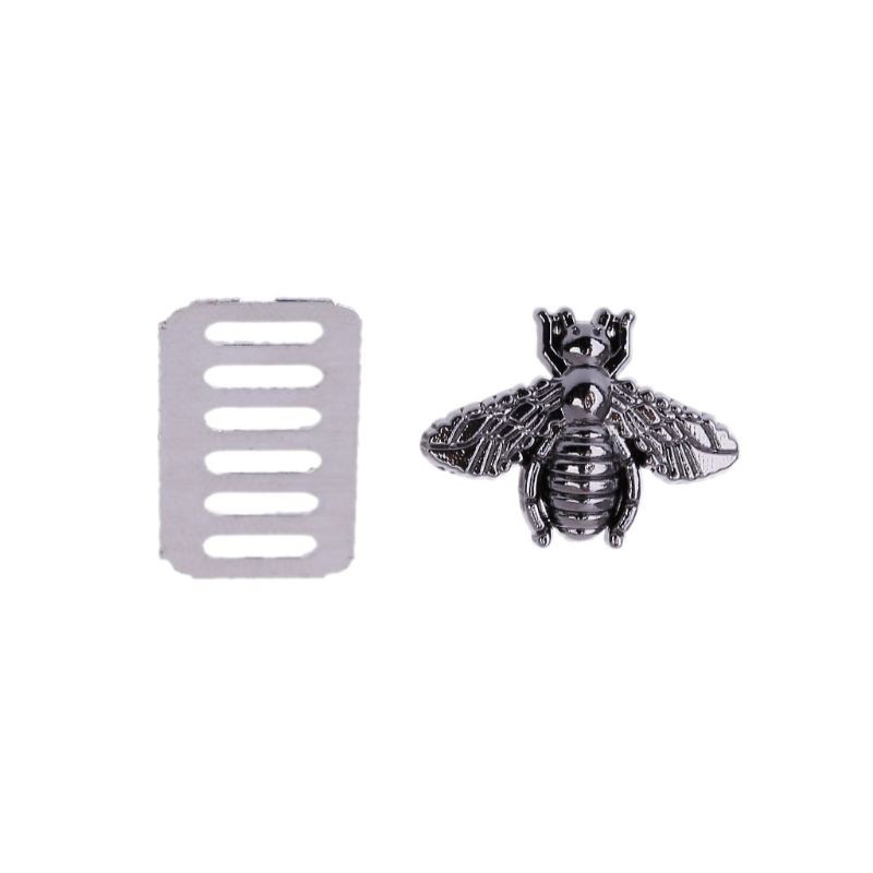 Bộ phụ kiện trang trí túi xách hình chú ong bằng kim loại độc đáo