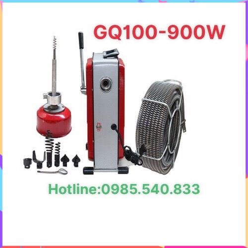 Máy thông tắc cống GQ100-900W, động cơ máy tạo ra mô men xoắn đi vào đường ống, đánh tan dầu mỗ, rác,...