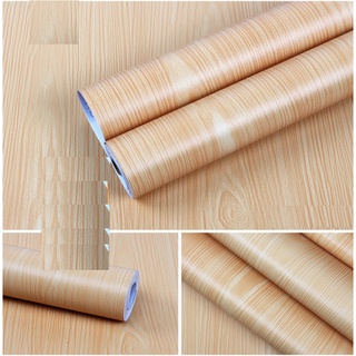 Giấy dán tường mẫu ván vân sẫm không sọc khổ 45cm 1 mét