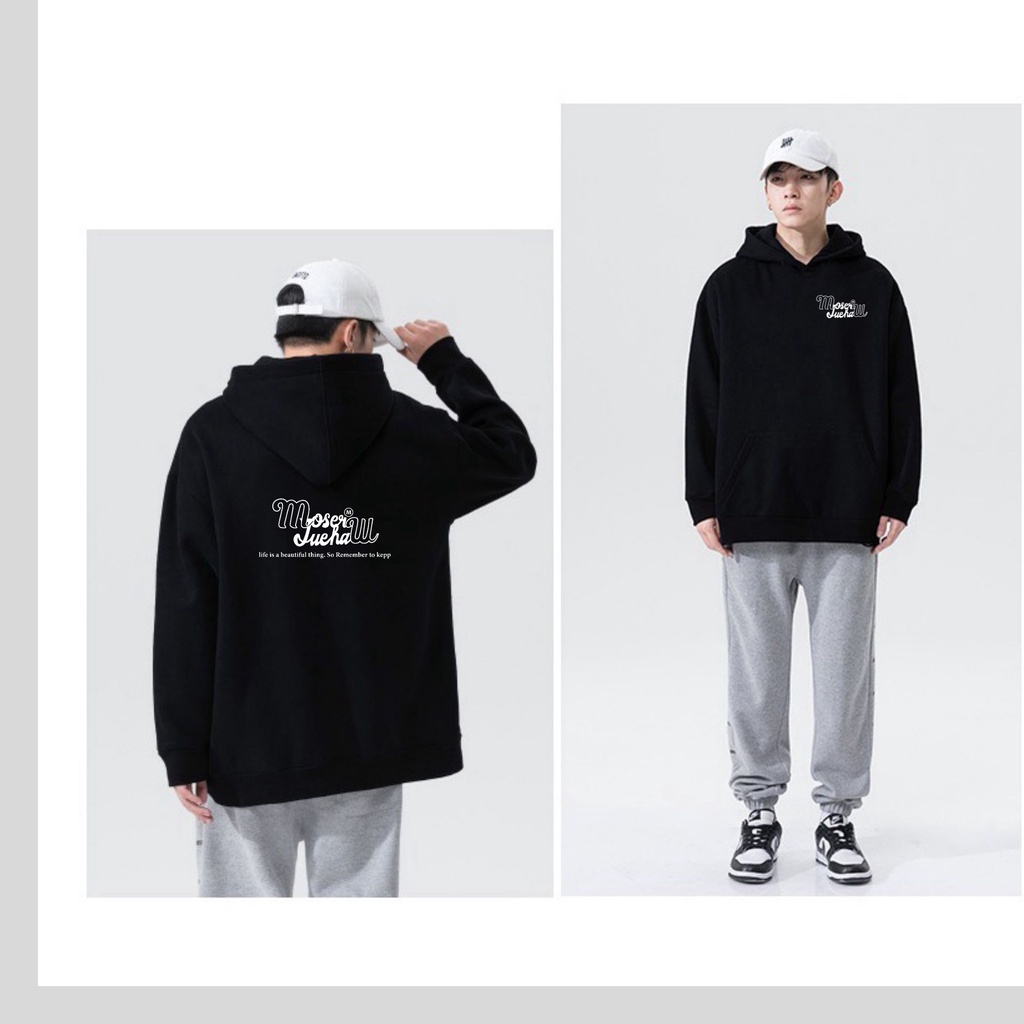 Áo Hoodie nam nữ mùa đông , áo nỉ bông  unisex dài tay form rộng in hình Mosser