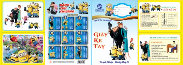 10 tờ giây kê tay của các bé.