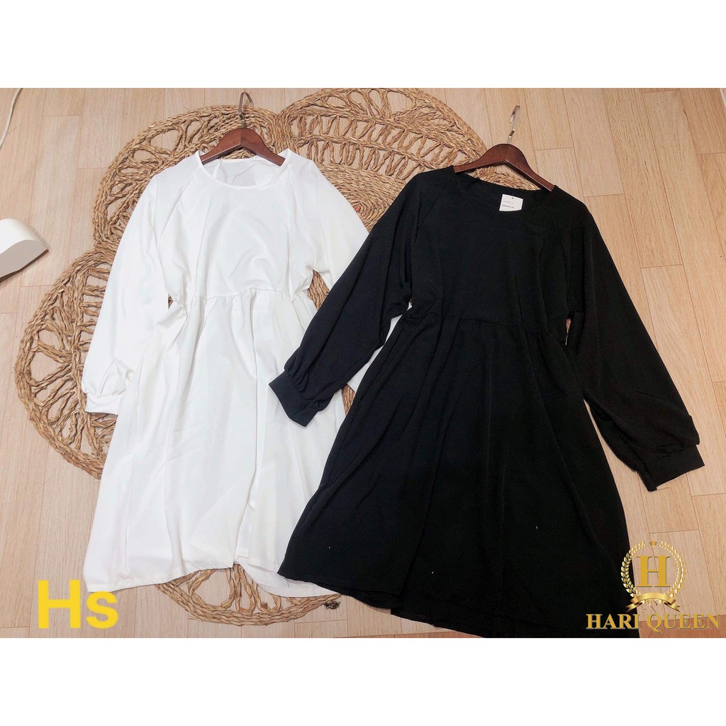 Váy babydoll dài tay phồng HSU0820