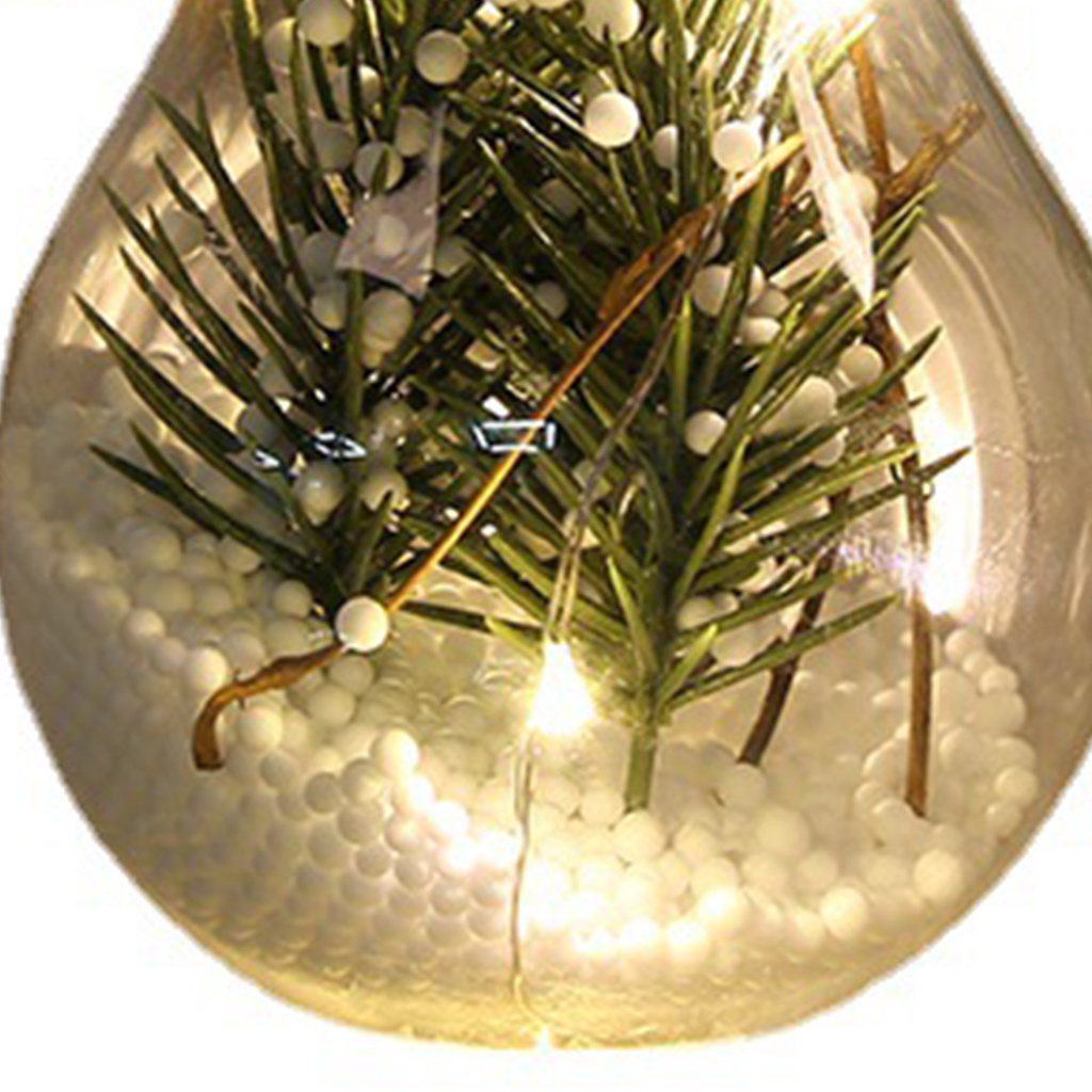 Quả cầu đèn LED trong suốt 5 kiểu dùng trang trí nhà cửa dịp giáng sinh