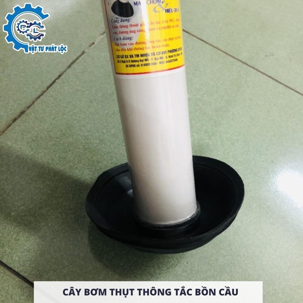 Cây bơm thụt thông tắc bồn cầu, nhà vệ sinh - thông tắc bồn cầu thông cầu thông minh, đa năng