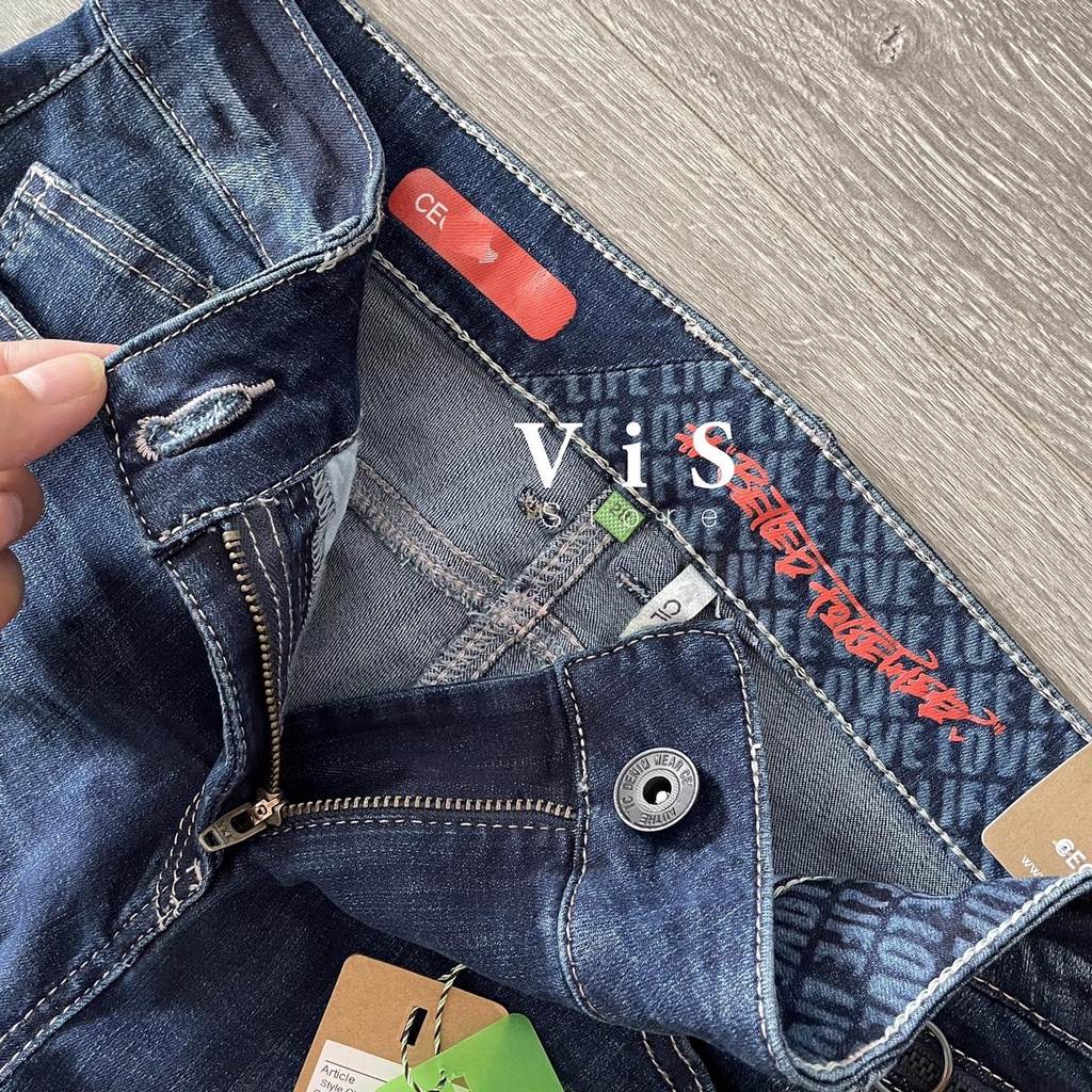 Quần jeans nữ màu xanh đậm