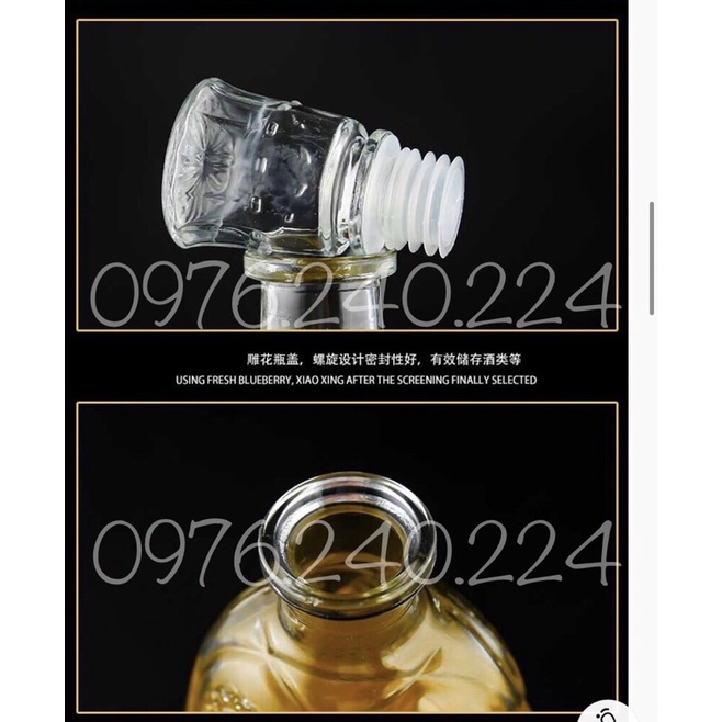 Chai, Bình Đựng Rượu Thuỷ Tinh Đẹp Cao Cấp 950ml Mẫu Số L1
