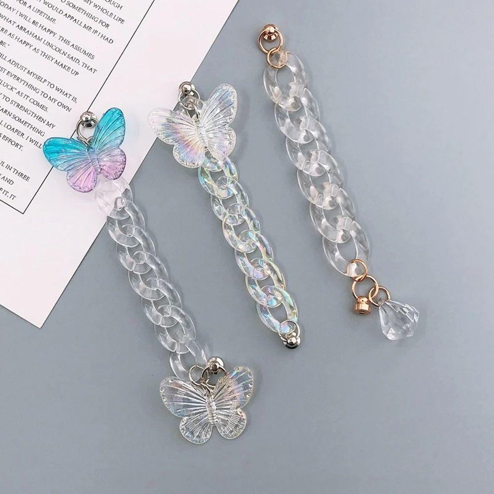 Ốp Điện Thoại Bằng Acrylic Trong Suốt Chống Trượt Có Móc Khóa DIY