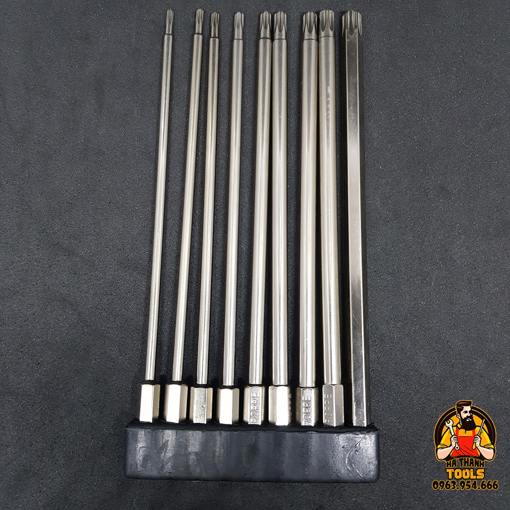 Bộ 9 Mũi Bắn Vít Hoa Thị BROPPE Chuôi Lục Giác Dài 150mm Cho Khoan Pin, Khoan Điện