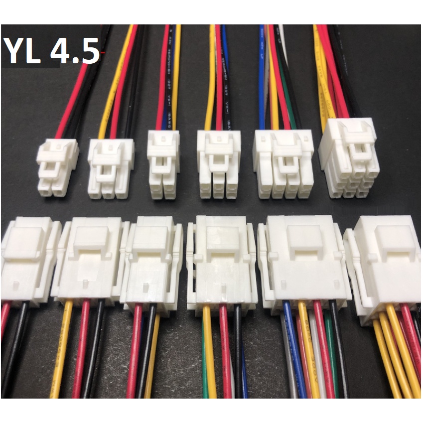 KO DÂY-CÓ DÂY- Đầu nối YL 4.5mm 2P-6P (cos 2mm) (đã kèm cos)