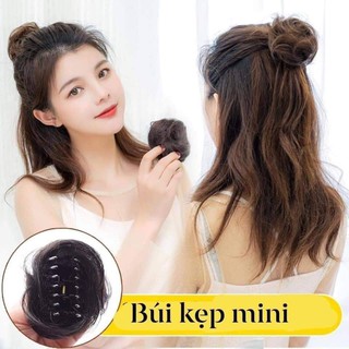 Tóc búi kẹp mini Hàn Quốc cực xinh. Tạo được 2 kiểu búi tóc: búi củ tỏi và búi rối